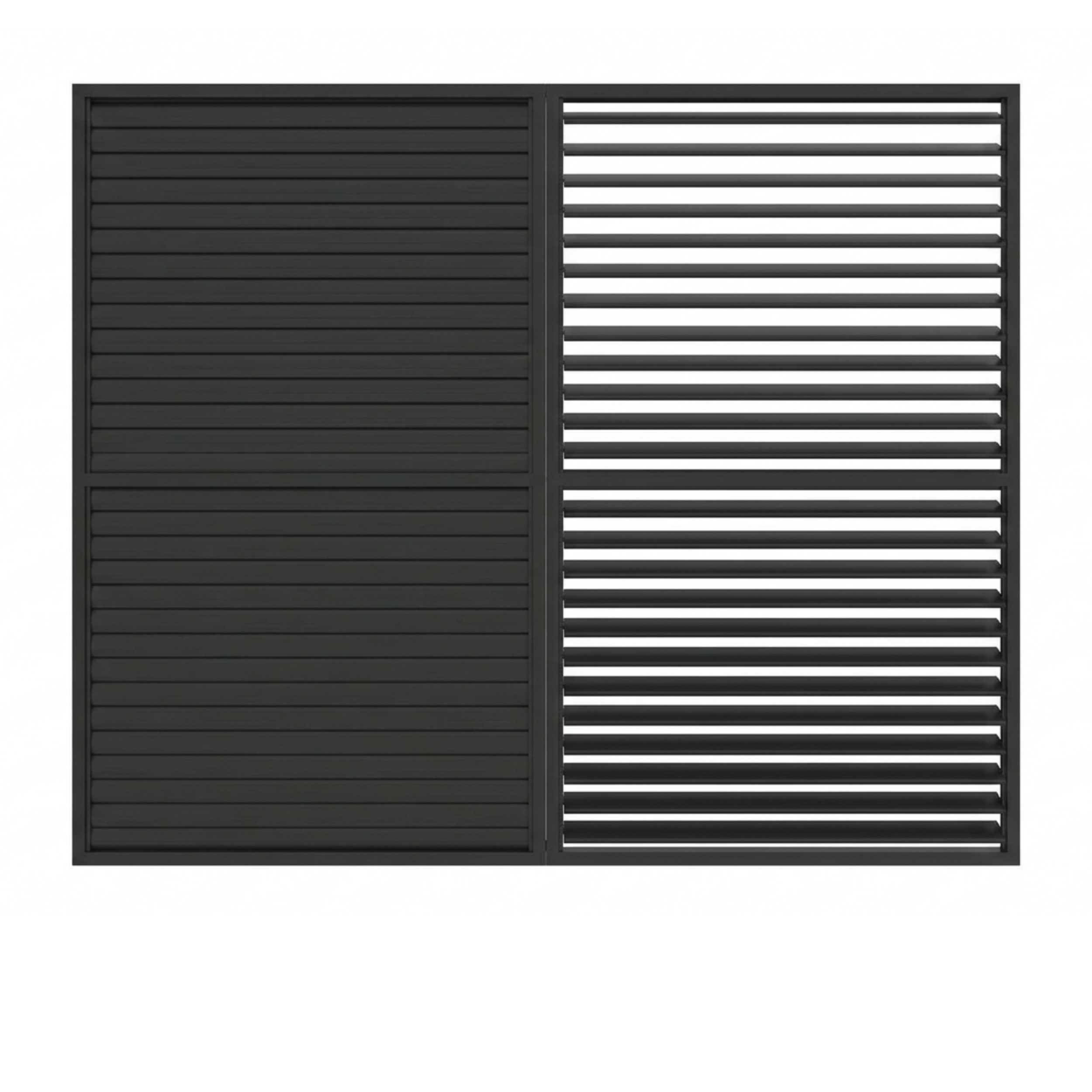 Aluminium Back Wall Louver for BBQ Pergola 2.5m | Powder-Coated Grey