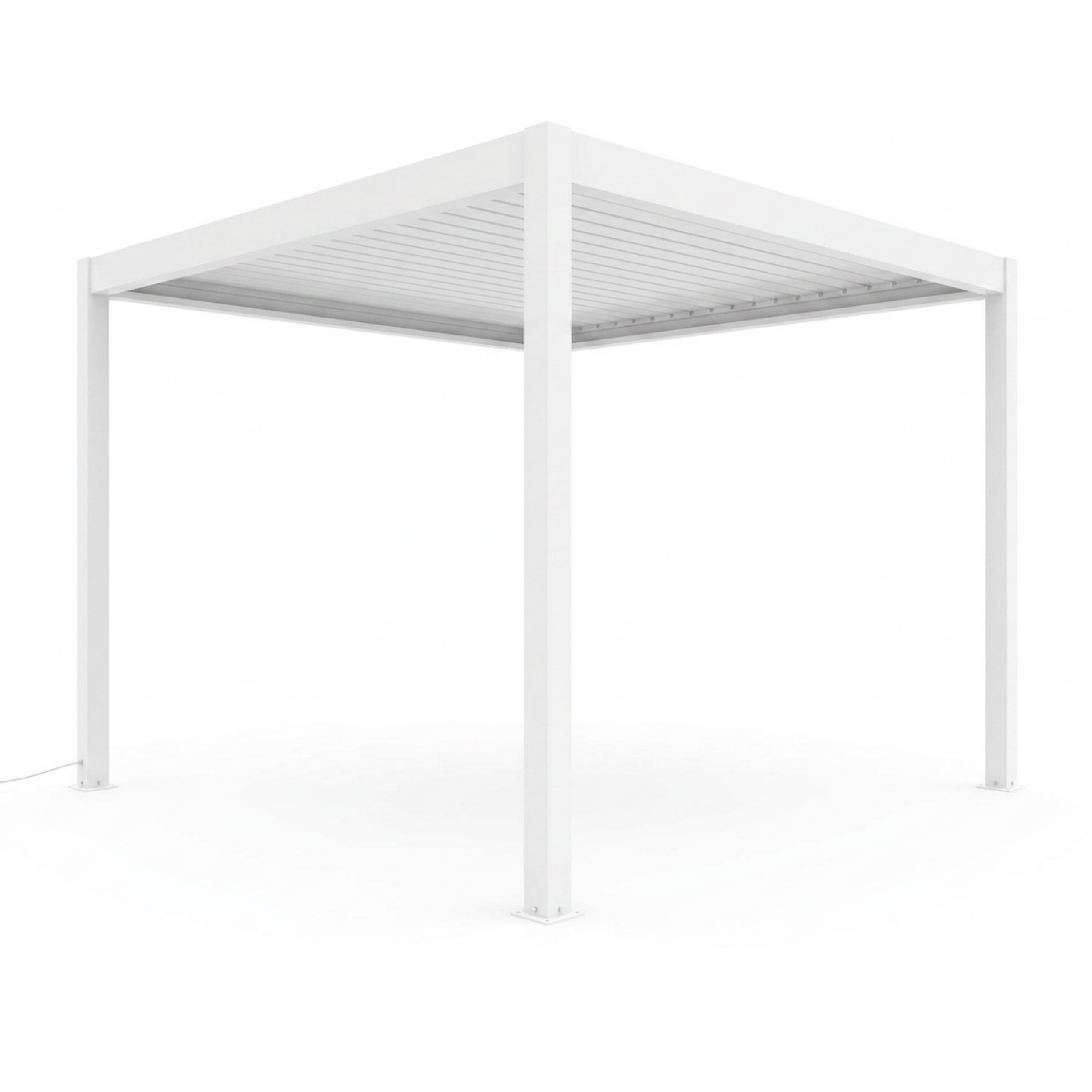 3x3 | Aluminium Louvered Pergola – Motorized Roof with Remote-Control & LED Lights