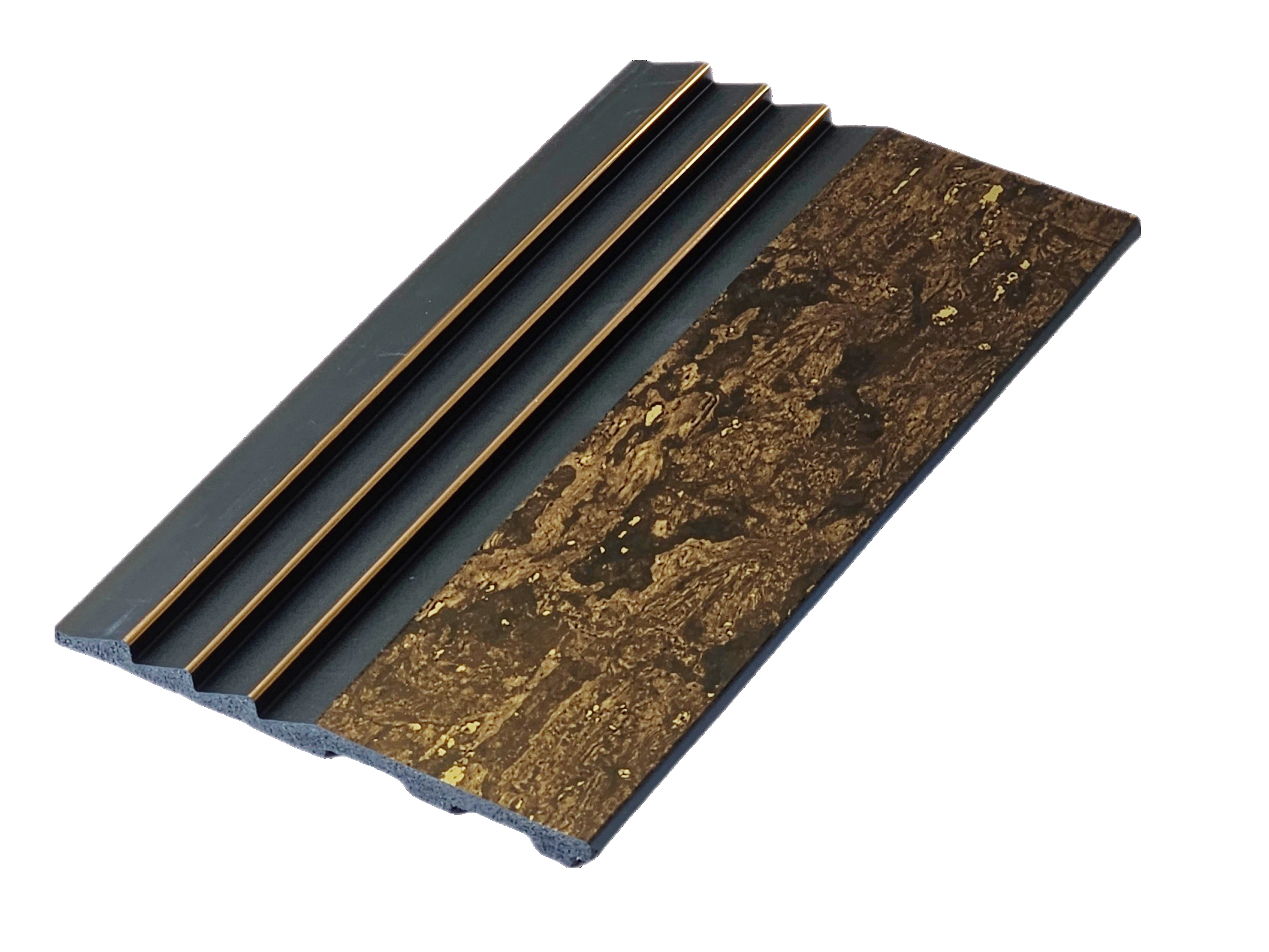 Bronze & Gold PS FOAM Cladding installed feature wall Melbourne | THQ