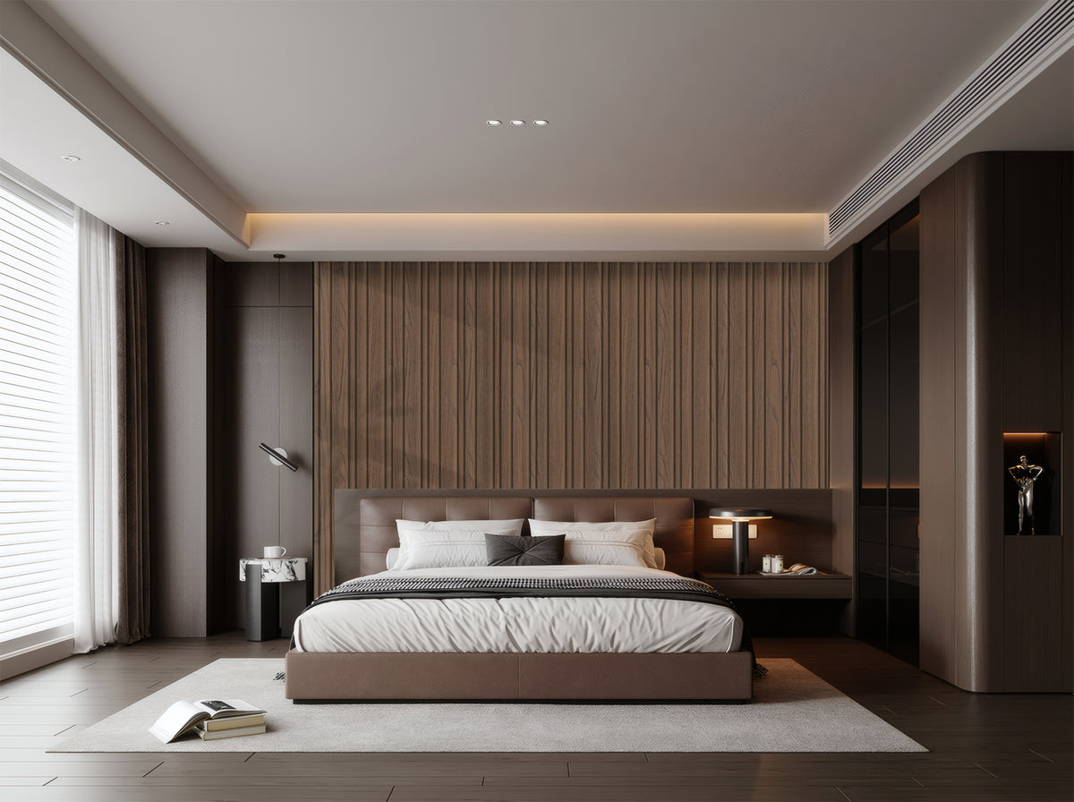 Cognac Slat Internal PVC Wall Cladding
