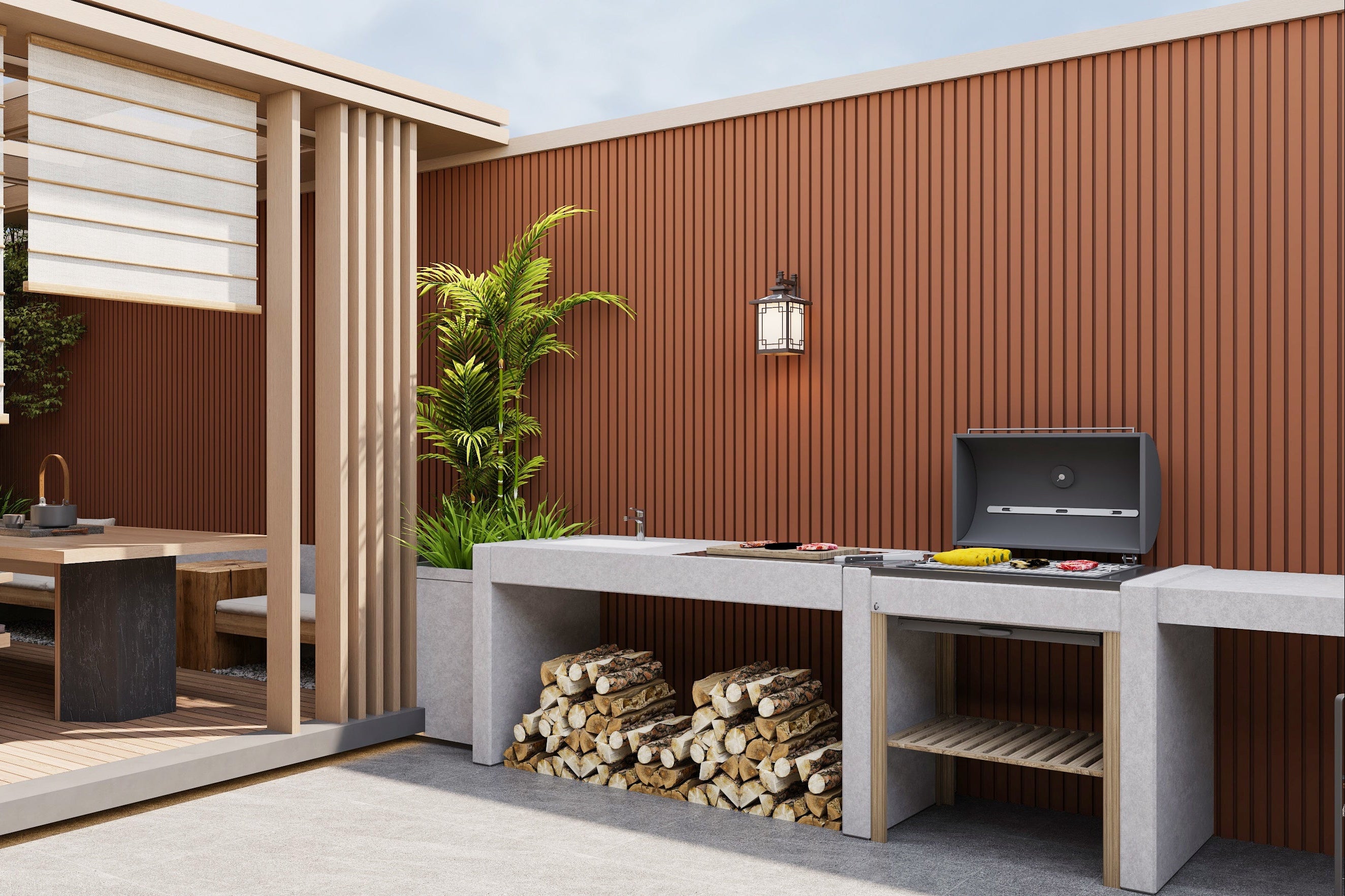 Teak External Wall Cladding external wall cladding board close-up Brisbane | THQ