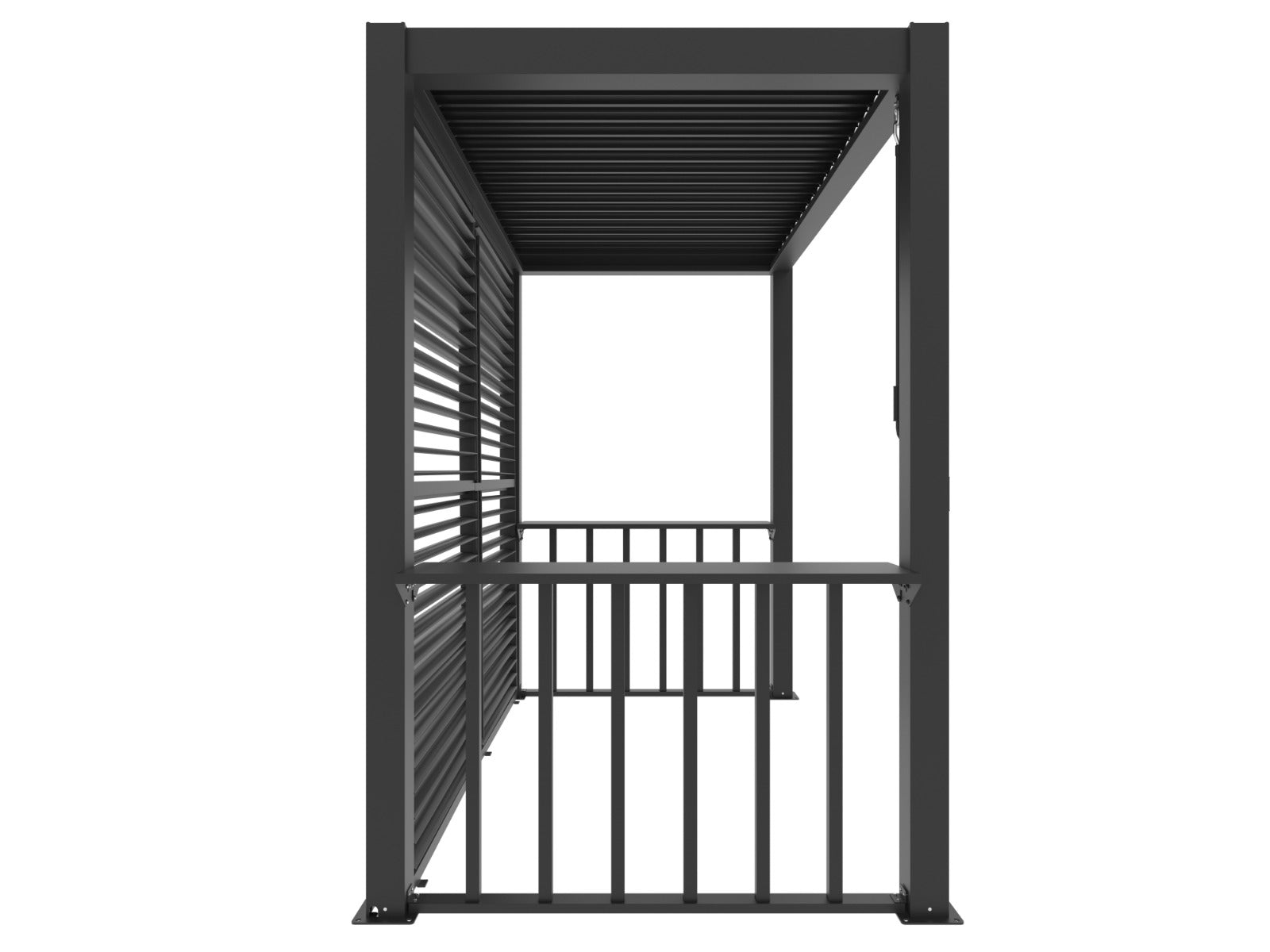 Aluminium BBQ Pergola 1.5m x 2.5m – Powder-Coated with RGB LED Lights