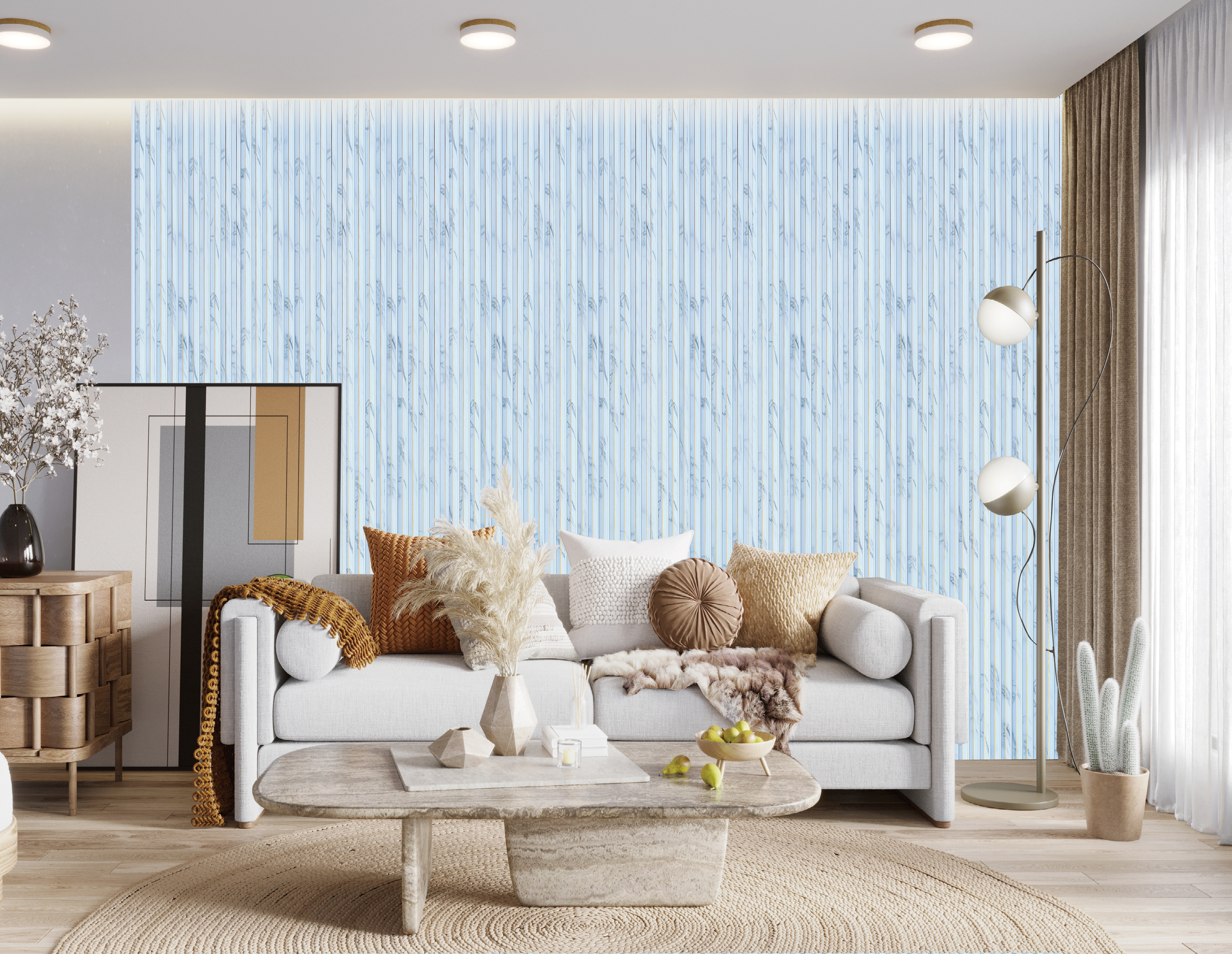 Triangle White & Gold PS FOAM Cladding (QLD)