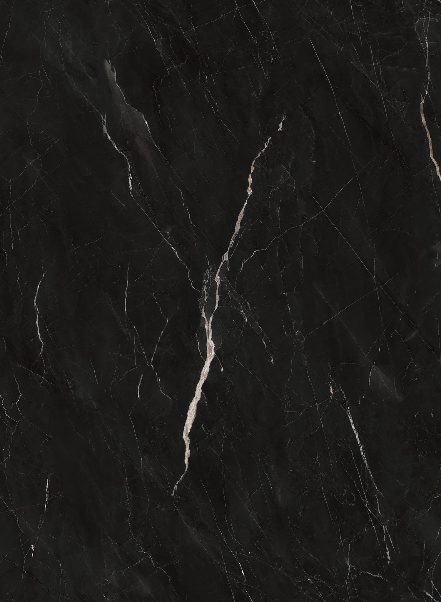 Black marble UV panel close-up - glossy waterproof surface with natural stone pattern