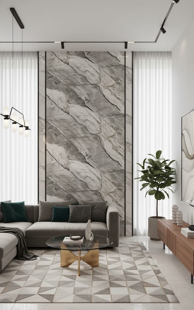 Grey Marble UV Panel - NEW detail view Melbourne | THQ