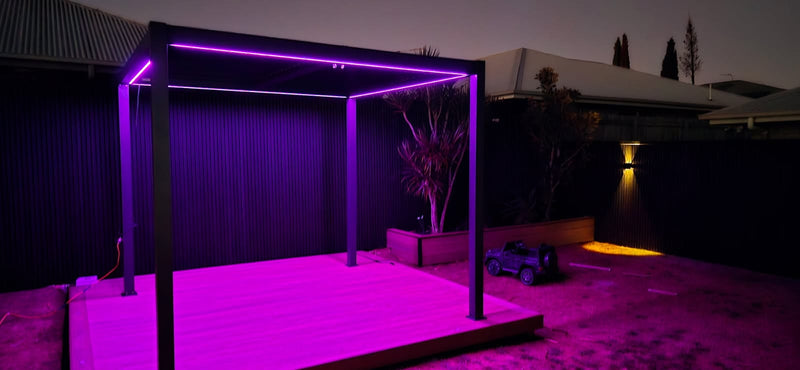 Pergola with RGB Lights