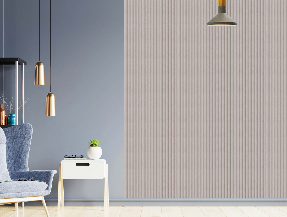 Cream Pvc Texture PVC Wall Cladding Melbourne | Round Slat Cream Internal PVC Cladding | THQ