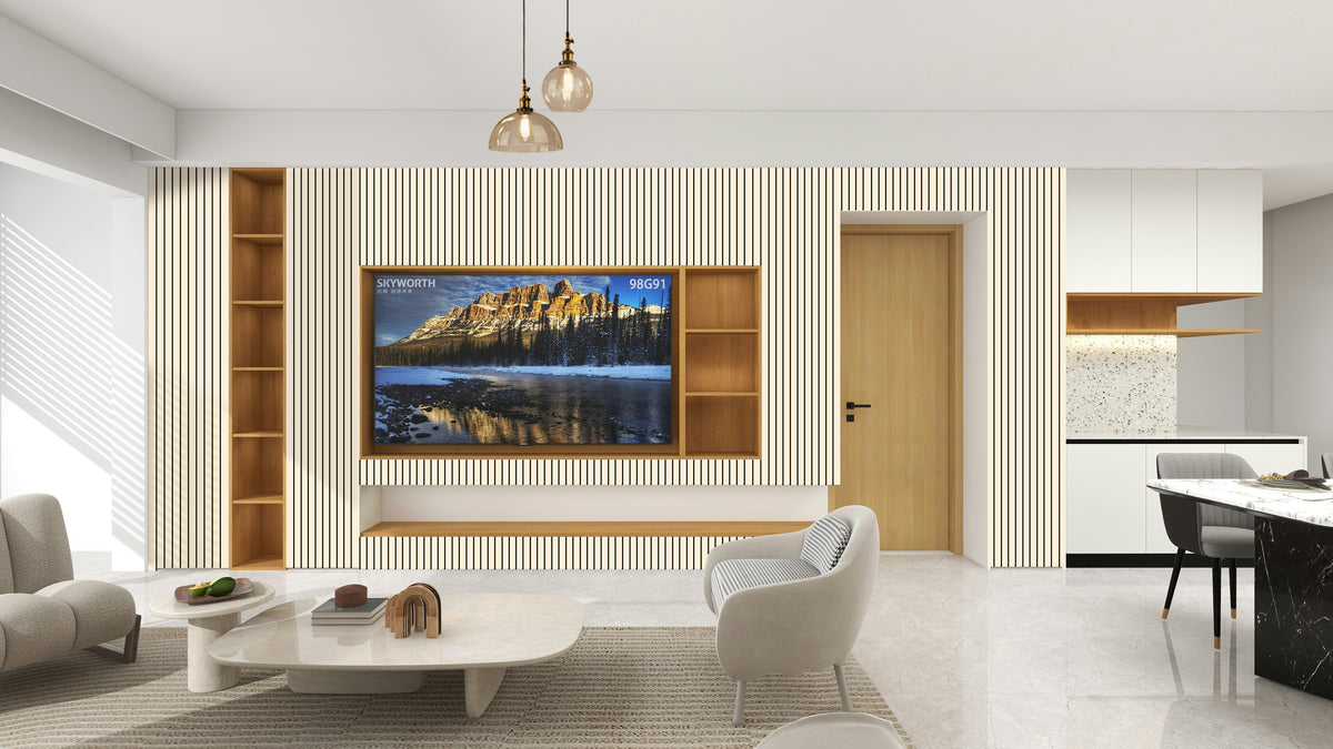 3P - Cream & Black Internal PVC Wall Cladding