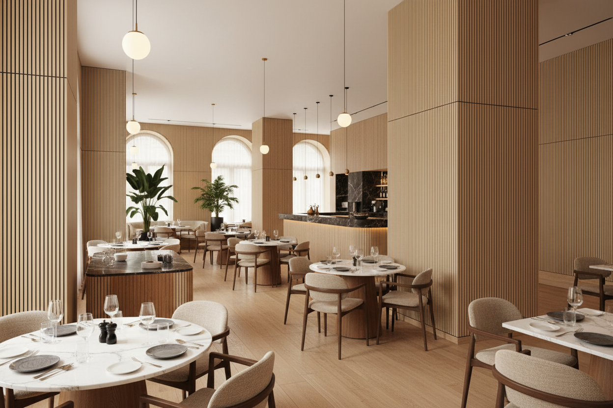 Beige background with thin black vertical stripes