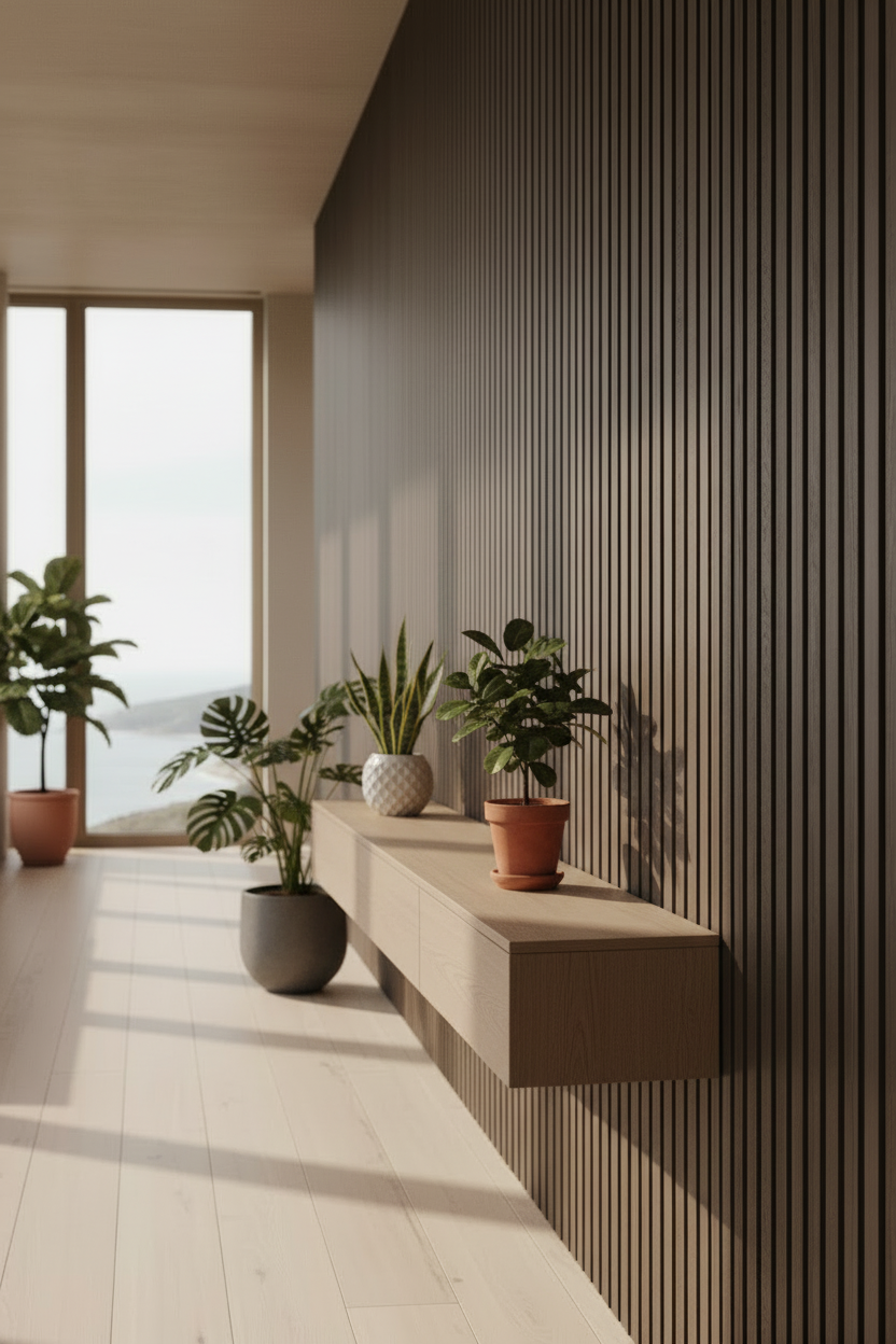 Brown textured pattern with vertical lines