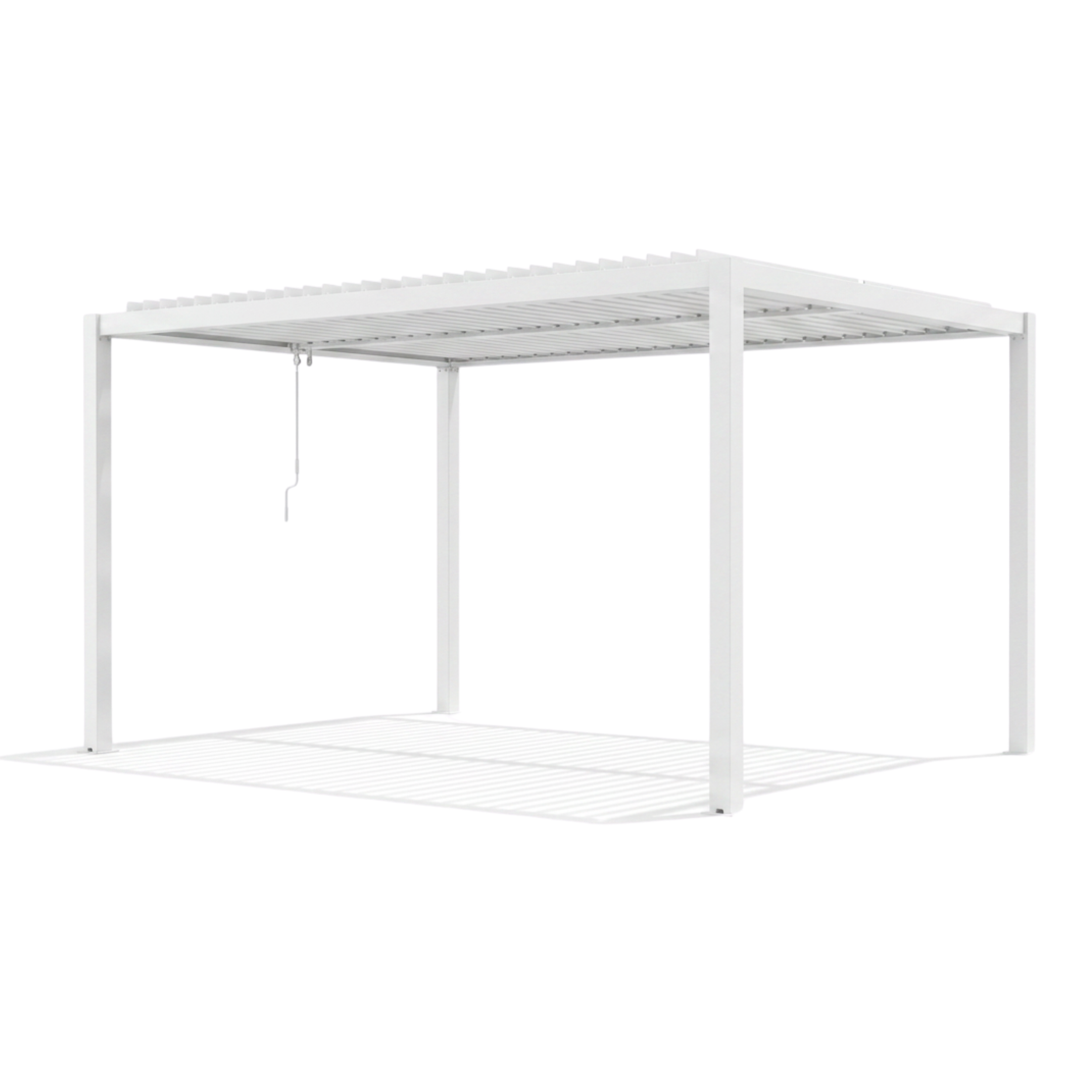 4x4 | Aluminium Louvered Pergola – Freestanding | Manual Roof with RGB Remote-Control Lights