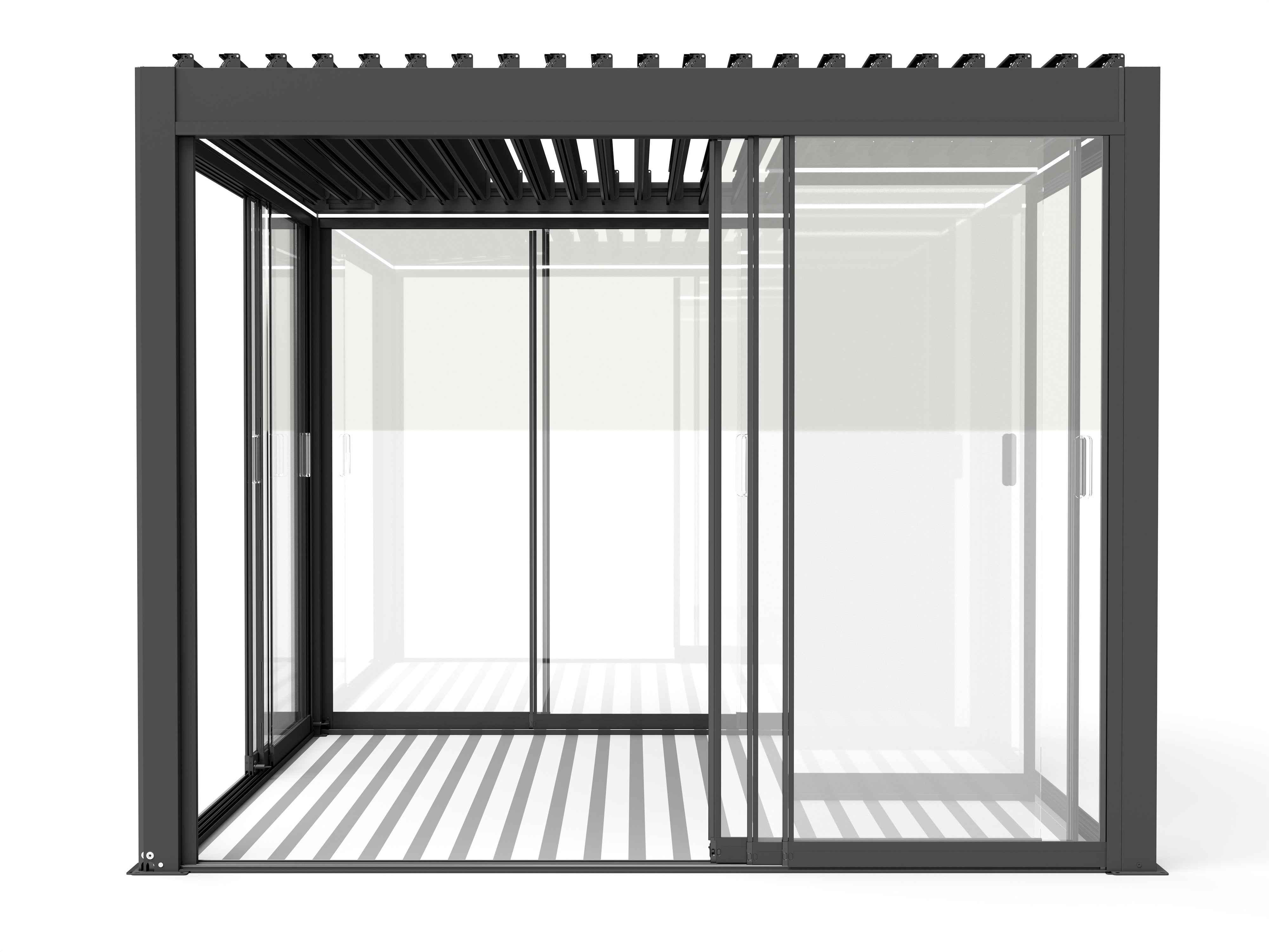 4M THQ Glass Door Screen – 10mm Toughened Glass | All-Weather Pergola Enclosure | Australia-Wide
