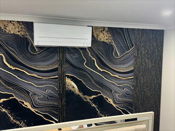 Black & Gold Marble UV Panel (QLD)
