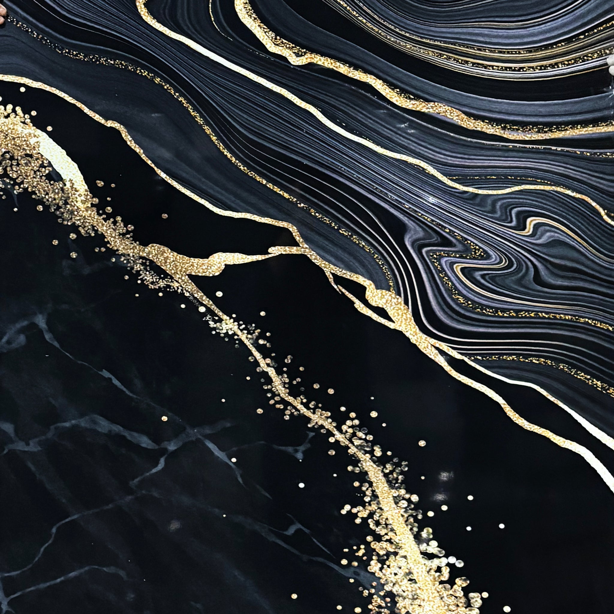 Black & Gold Marble UV Panel