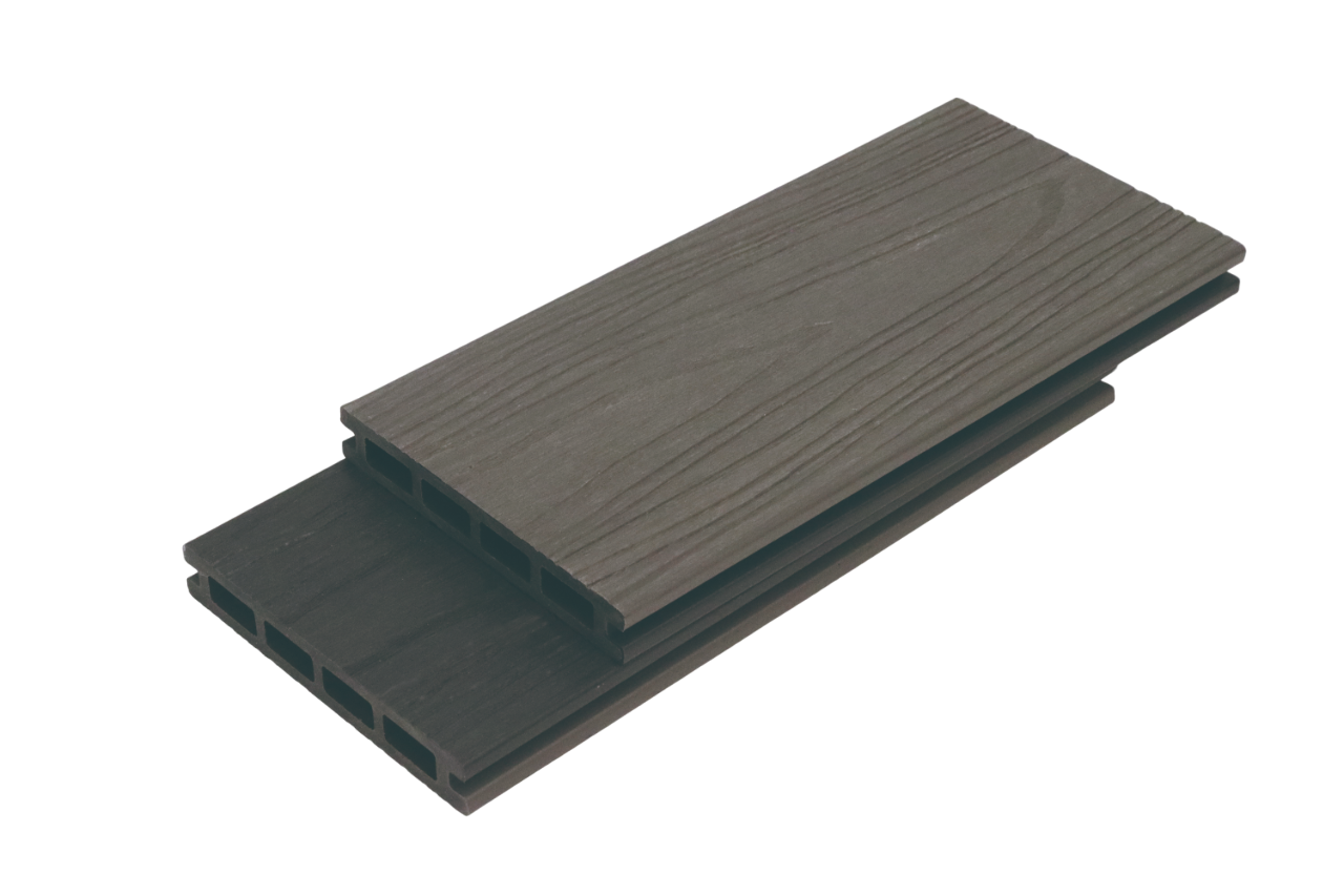Charcoal / Silver Grey Builder Range Co Extrusion Decking Board board profile detail Melbourne | THQ