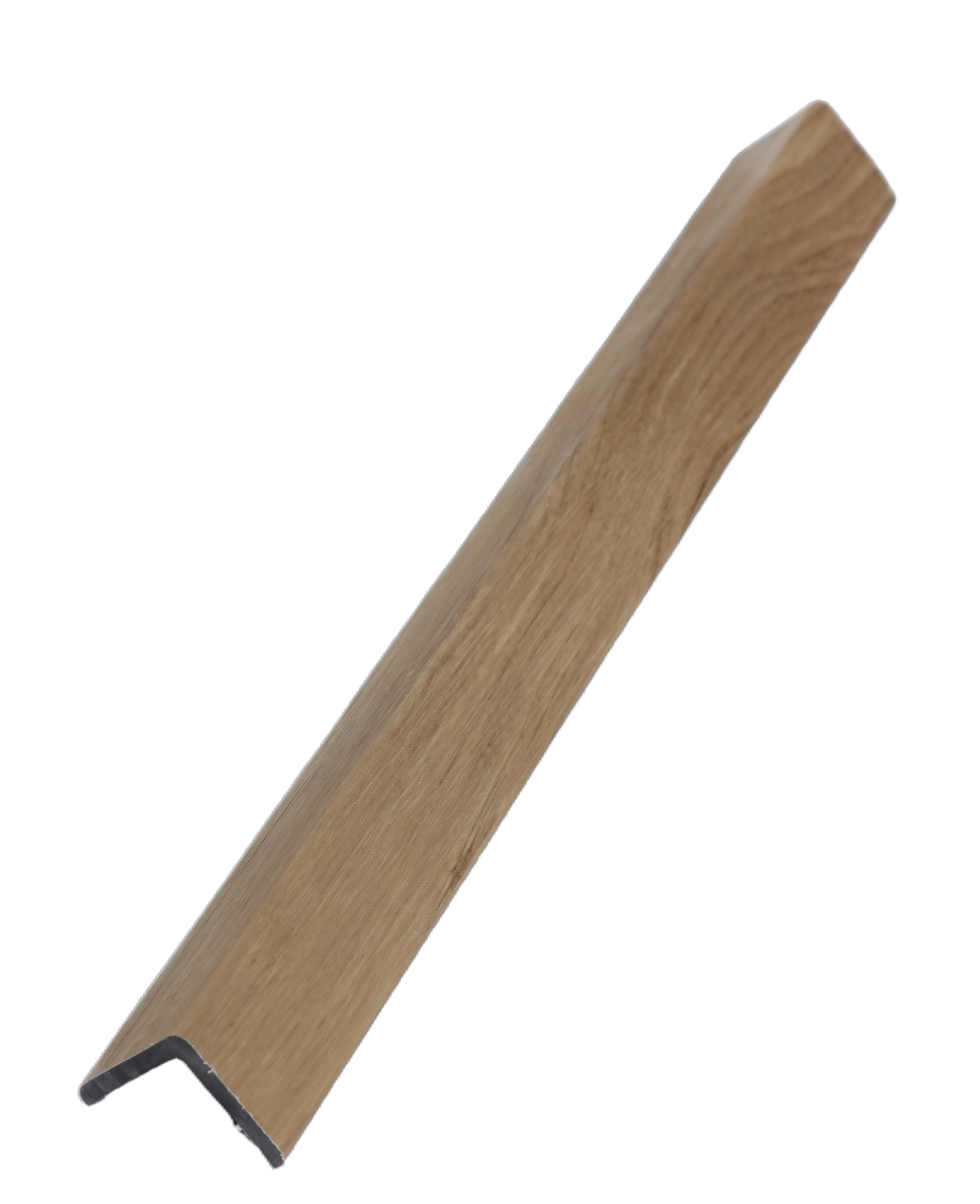 4P Teak & Black Internal PVC Wall Cladding L Edge