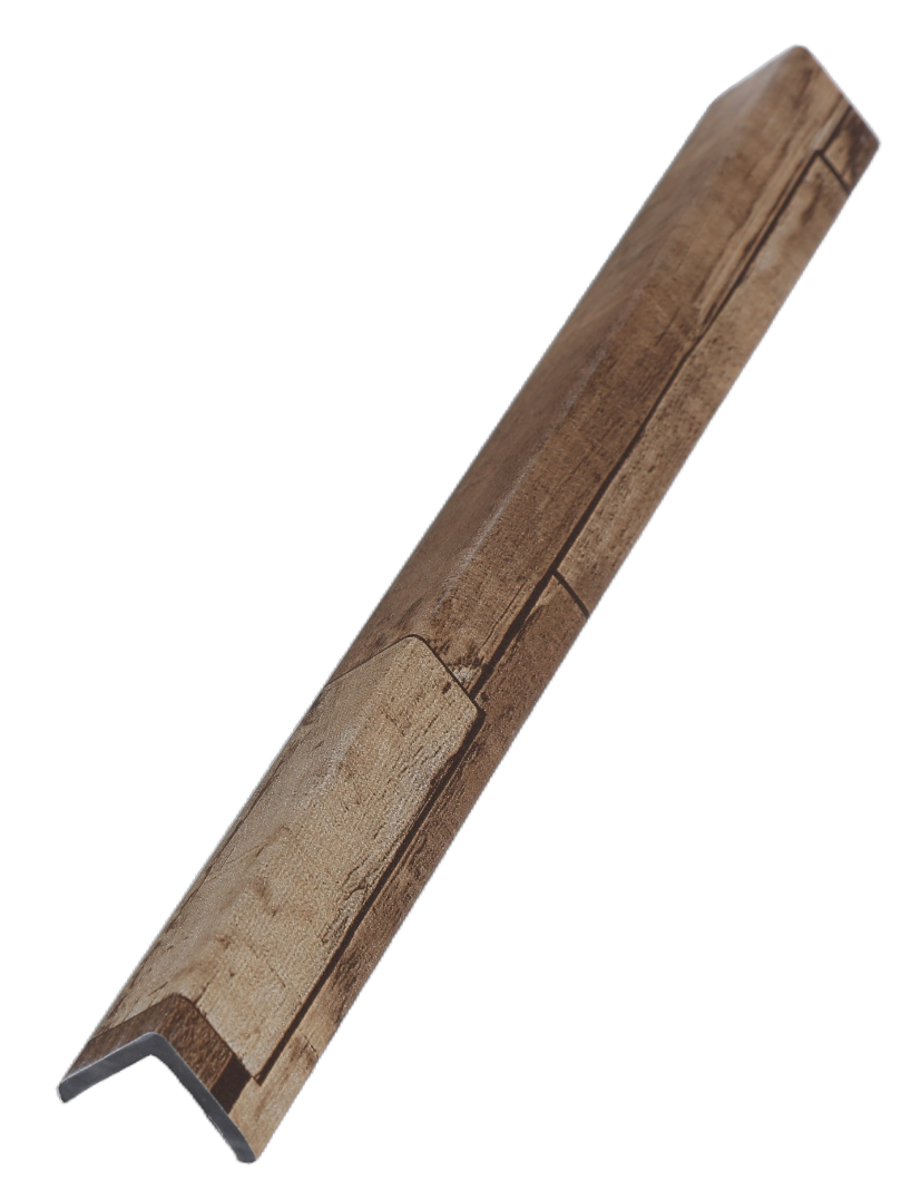 Six Pier Walnut Internal PVC Wall Cladding L Edge