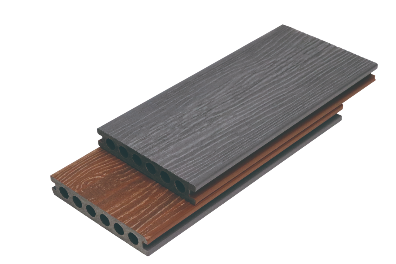 Merbau Sky Grey Signature Decking Board wood grain texture detail Melbourne | THQ