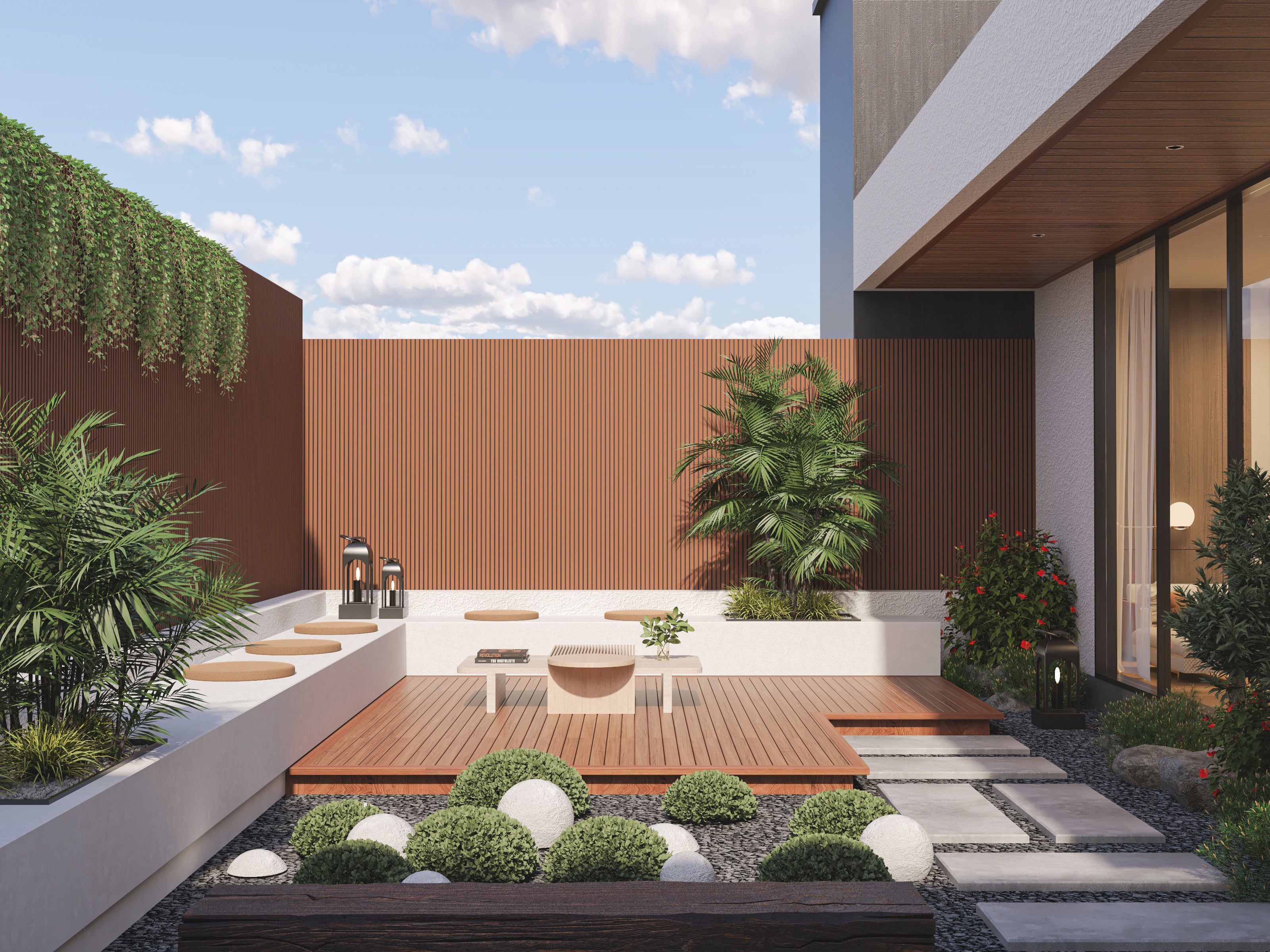 Teak and Black External Wall Cladding external wall cladding board close-up Brisbane | THQ