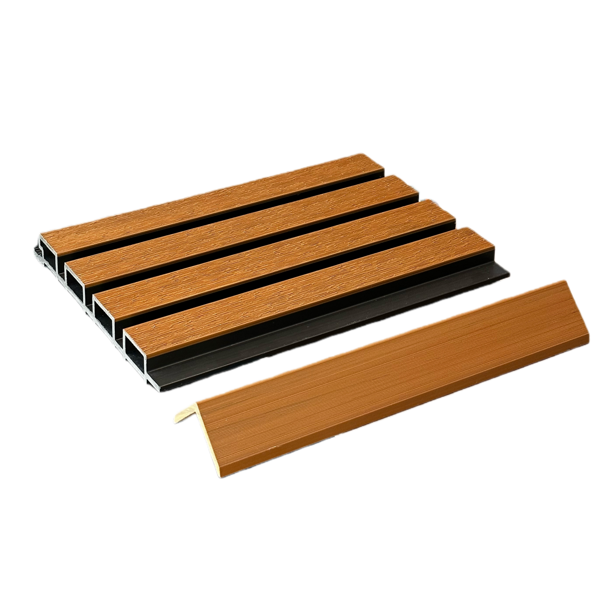 Teqral Cladding Teak & Black External Wall Cladding | Melbourne | THQ
