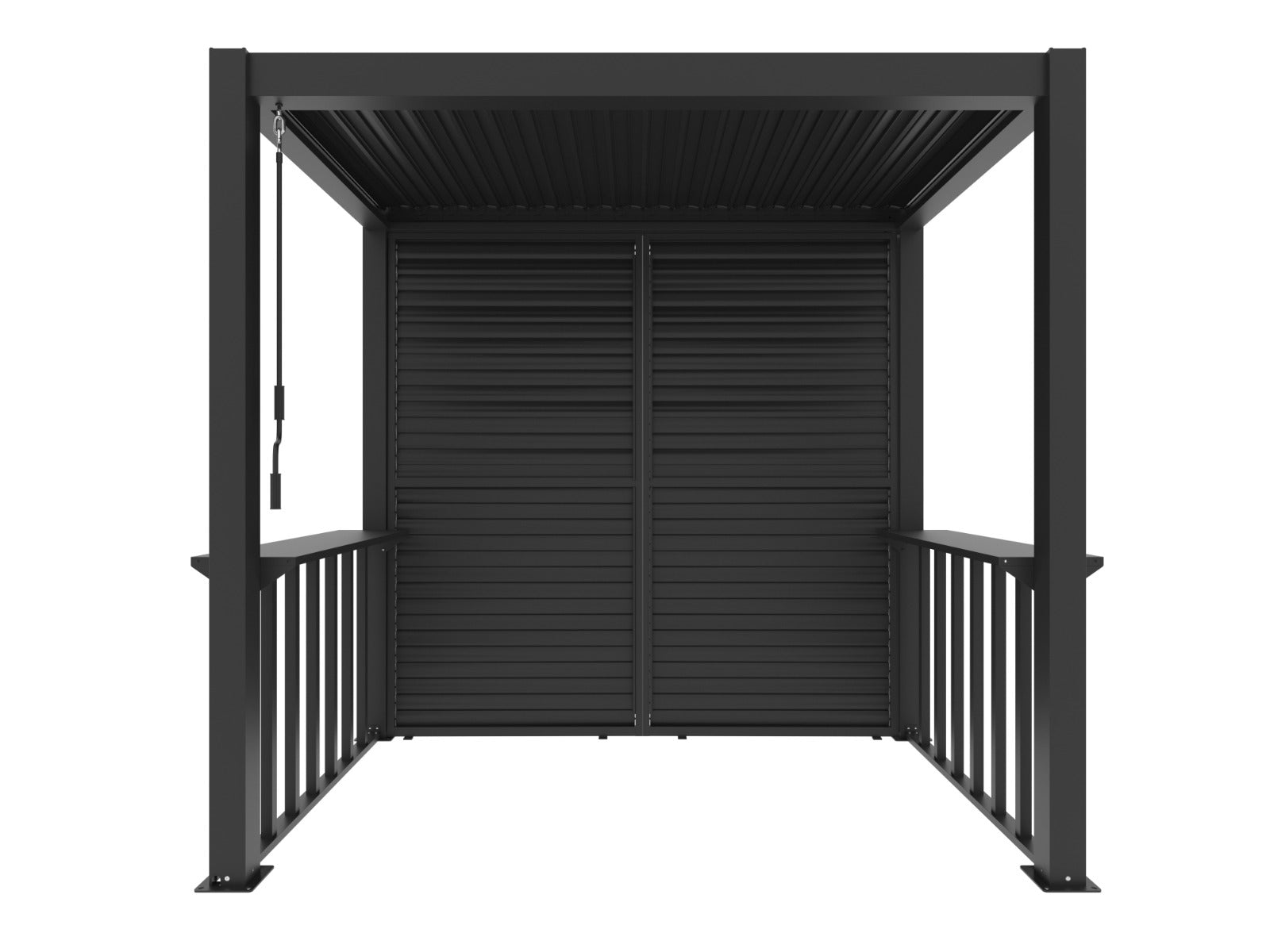 Aluminium BBQ Pergola 1.5m x 2.5m – Powder-Coated with RGB LED Lights