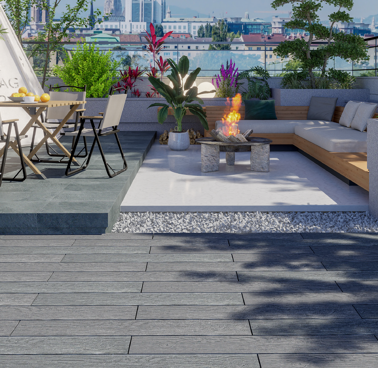 Antient wood/ Silver Grey Decking Board (QLD)
