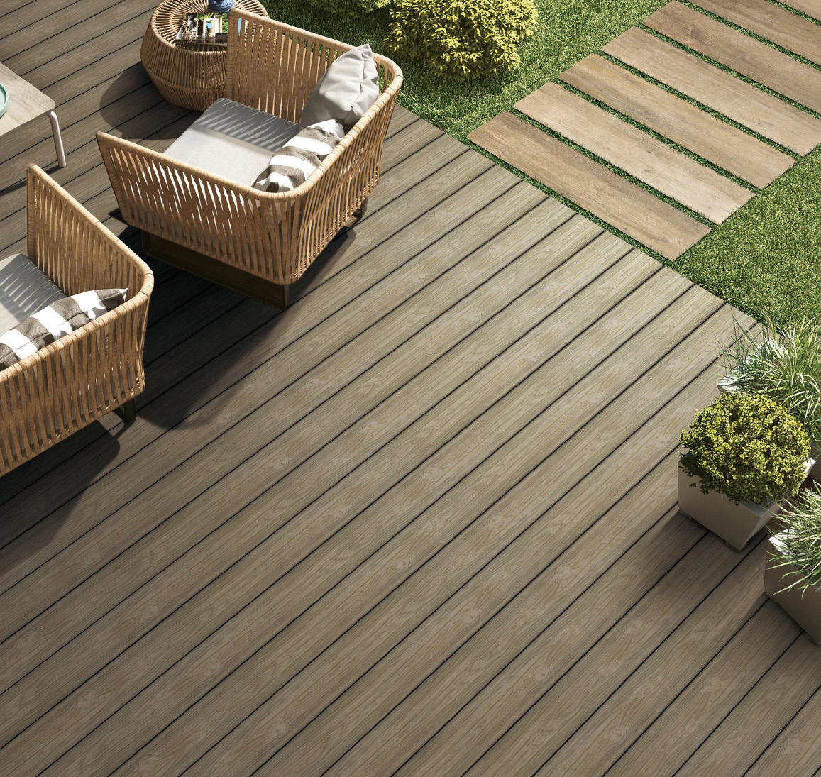 Charcoal/ Oak Decking Board (QLD)