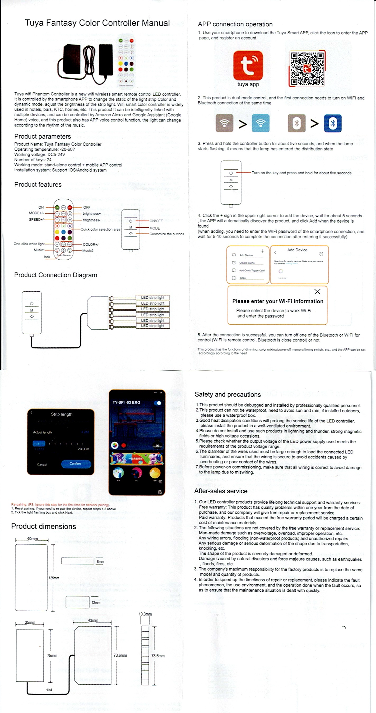 RGB LED Light Power Connector with Remote & App Control (QLD)