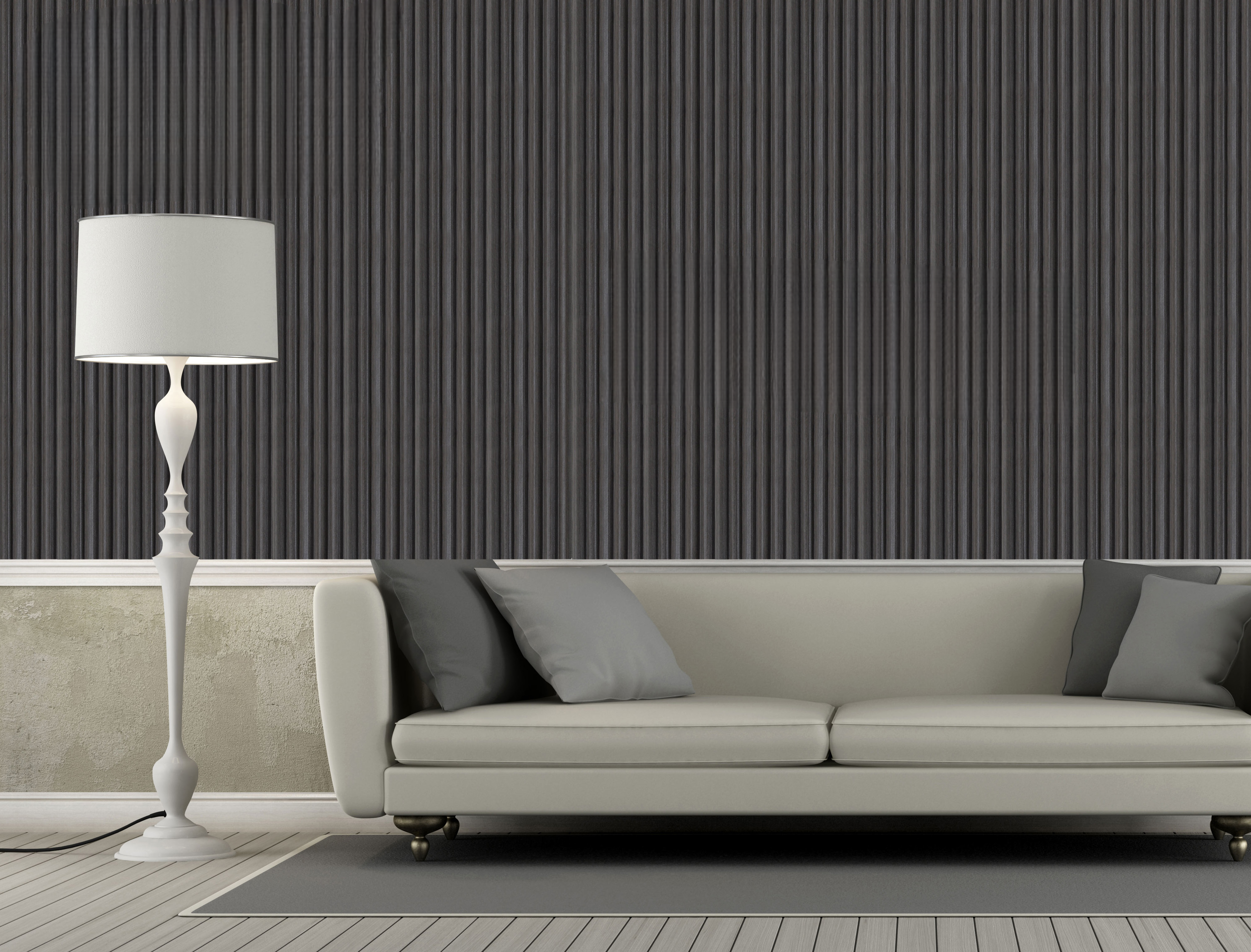 Round Slat Ash Internal PVC Wall Cladding