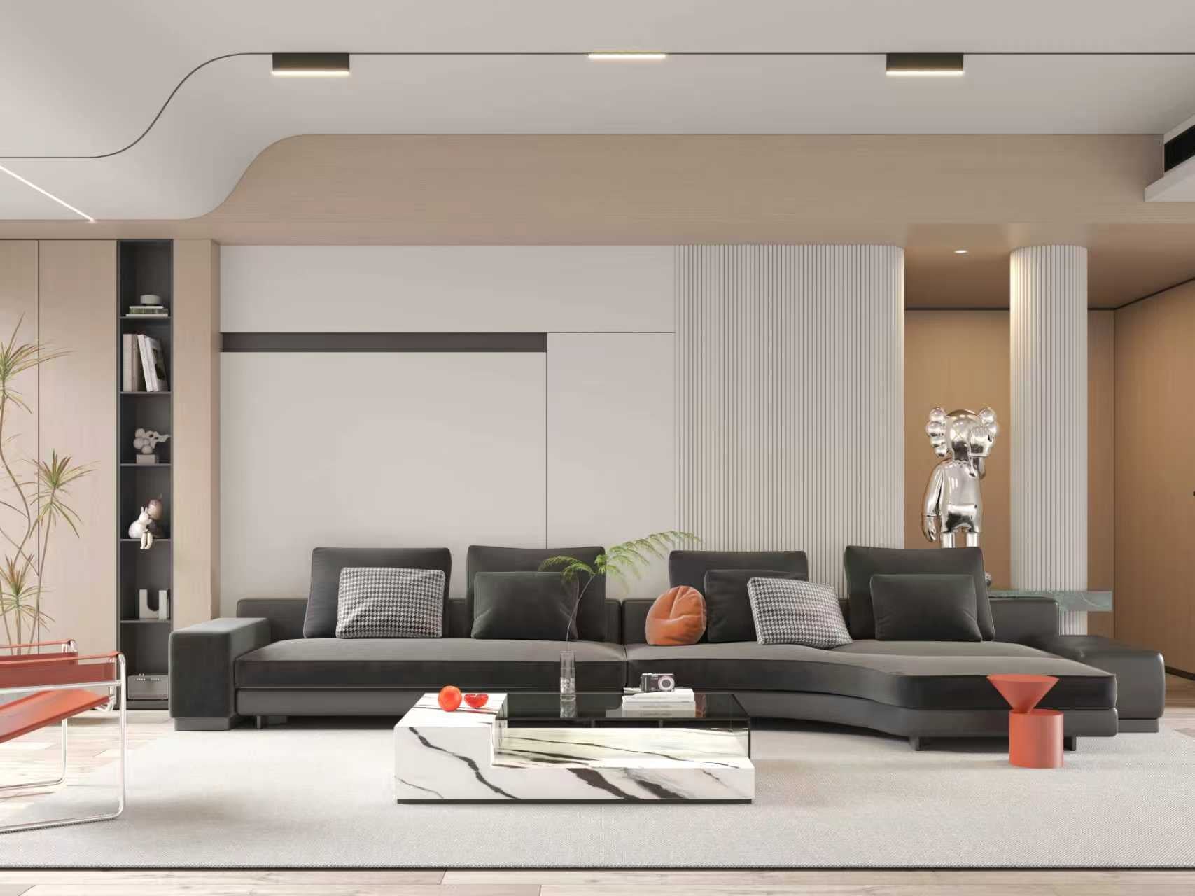 Flexible Wall Cladding Panel – White installed feature wall Melbourne | THQ
